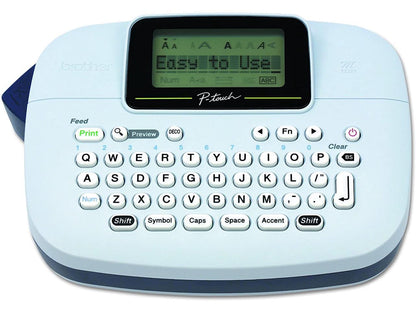 Brother P-touch PT-M95 Handy Label Maker, Direct Thermal, 230 dpi, 7.5mm./sec, Up to 2 Print Lines, Manual Cutter