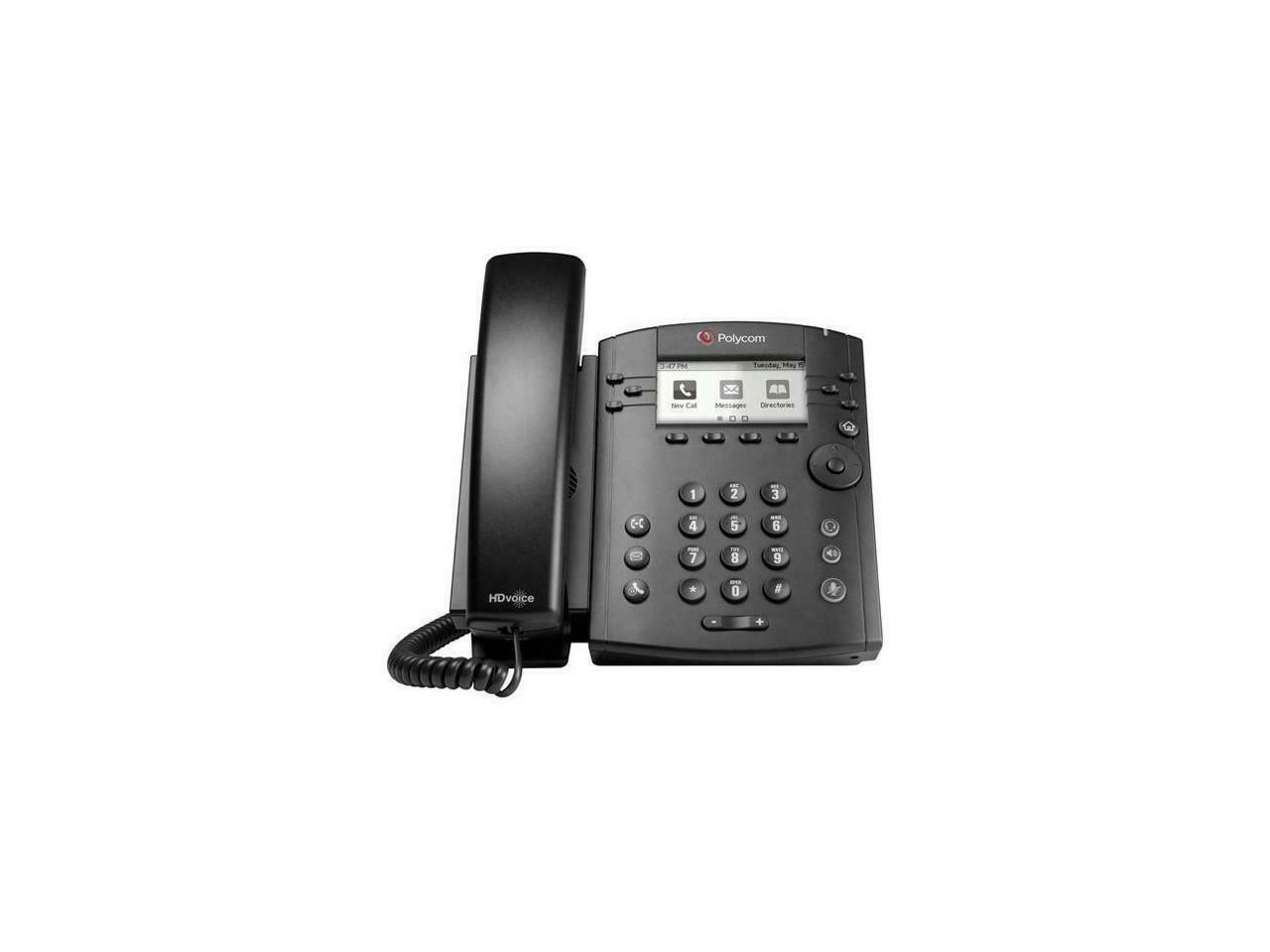 Polycom VVX 301 (2200-48350-019) Skype for Business Media Phones, PoE