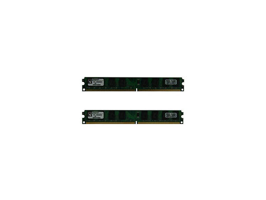 Kingston 4GB Kit (2x2GB) DDR2-667MHz KTD-DM8400B/2G PC2-5300 240 Pin 1.8V Low Profile Desktop RAM (Pack of 2)