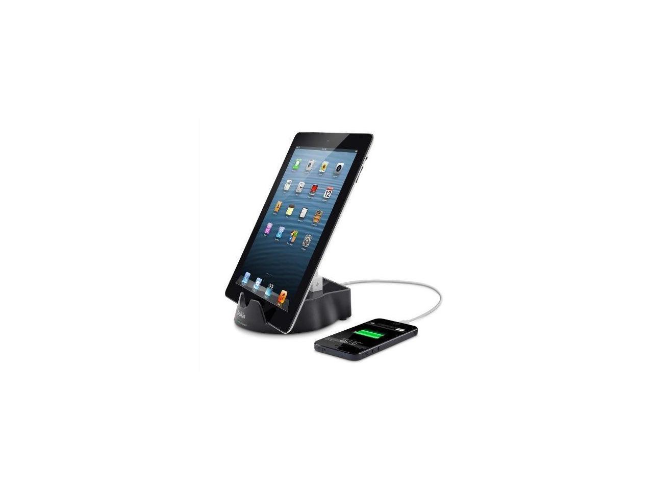 belkin surgeplus surge protector and stand for smartphones and tablets with 2 ac outlets and 2 usb ports (2.1 amp combined)