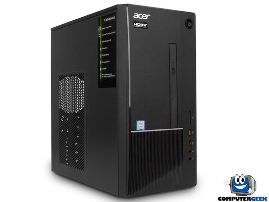 Acer Aspire TC Series Destop, Intel 6-Core i5-8400 Upto 4.0GHz, 16GB DDR4, 512GB SSD, DVD-RW, VGA, HDMI, USB, Card Reader, Wi-Fi, Bluetooth, Windows 10 Home 64Bit