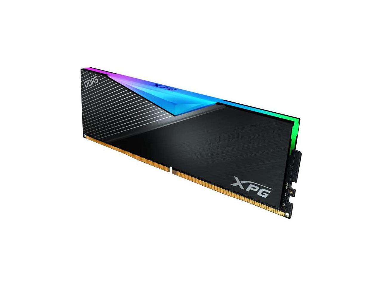 XPG LANCER DDR5 RGB 5200MHz 32GB (2x16GB) CL38-38-38 UDIMM 288-Pins Desktop SDRAM Memory RAM Kit (AX5U5200C3816G-DCLARBK)