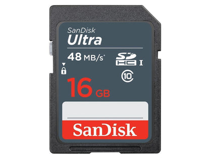 San Disk SDSDUNB-016G-GN3IN Ultra 16GB SD SDHC Memory Flash Card UHS-I Class 10 Read Speed