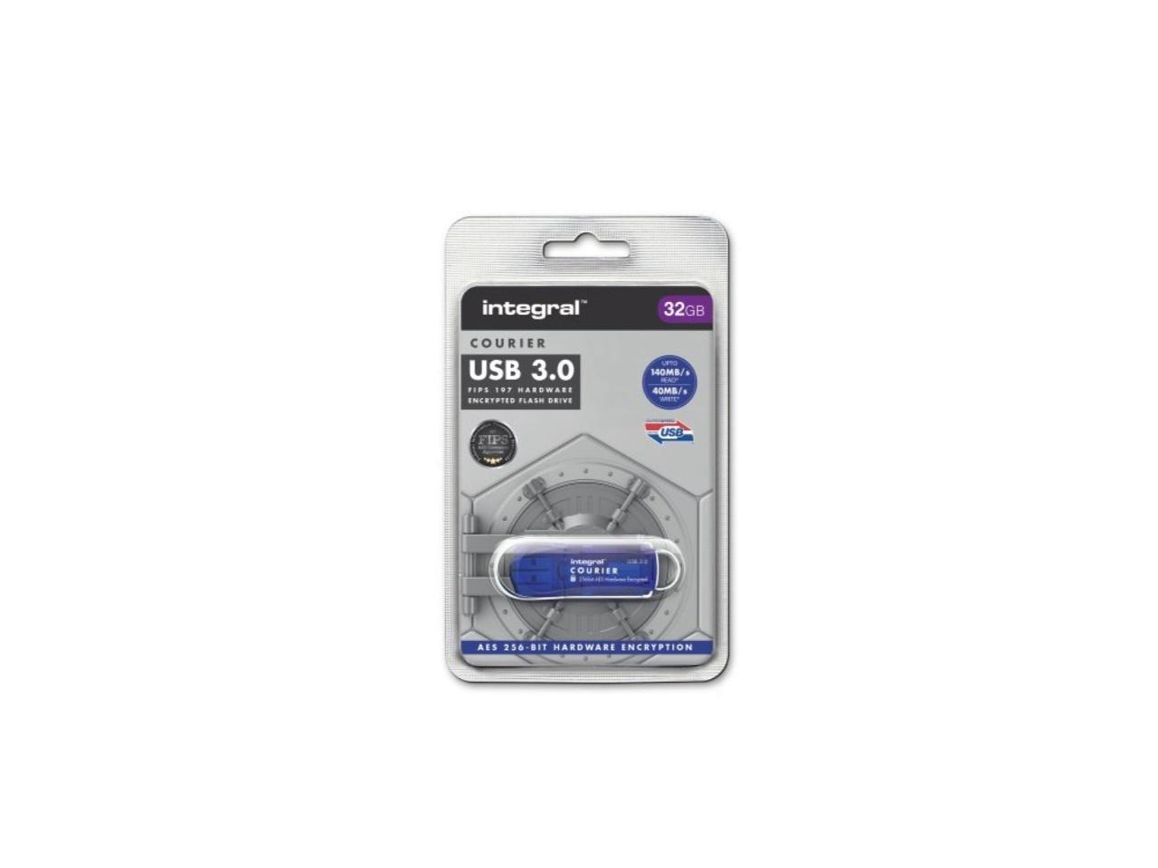 Integral 32GB COURIER FIPS 197 ENCRYPTED USB 3.0