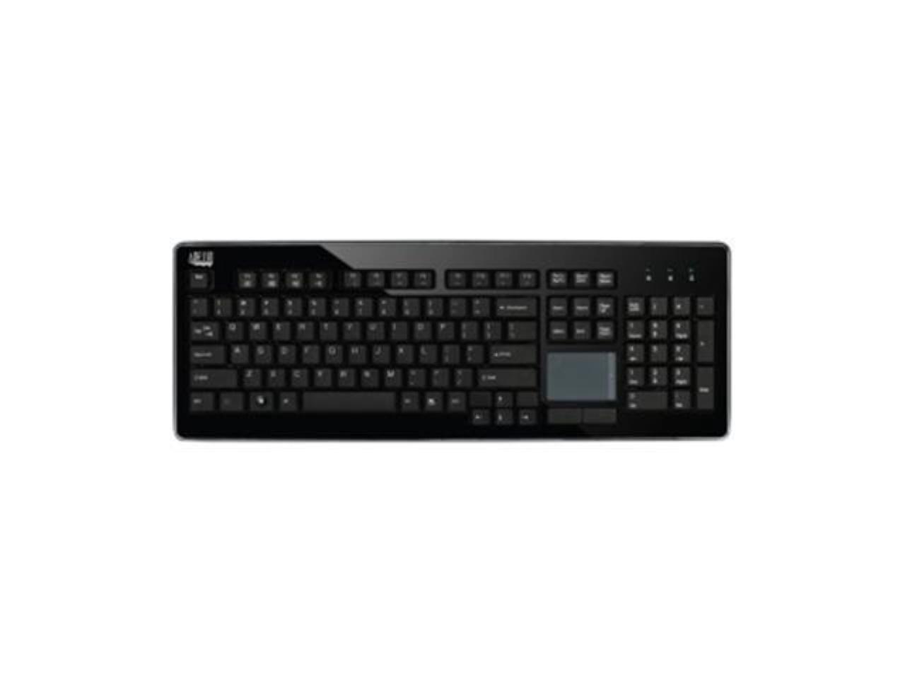 Adesso Keyboard WKB-4400UB SlimTouch Wireless 2.4GHz RF Compact Touchpad