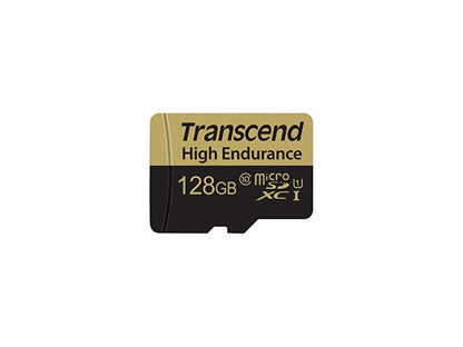 transcend ts128gusdxc10v information 128gb high endurance microsd memory card with adapter