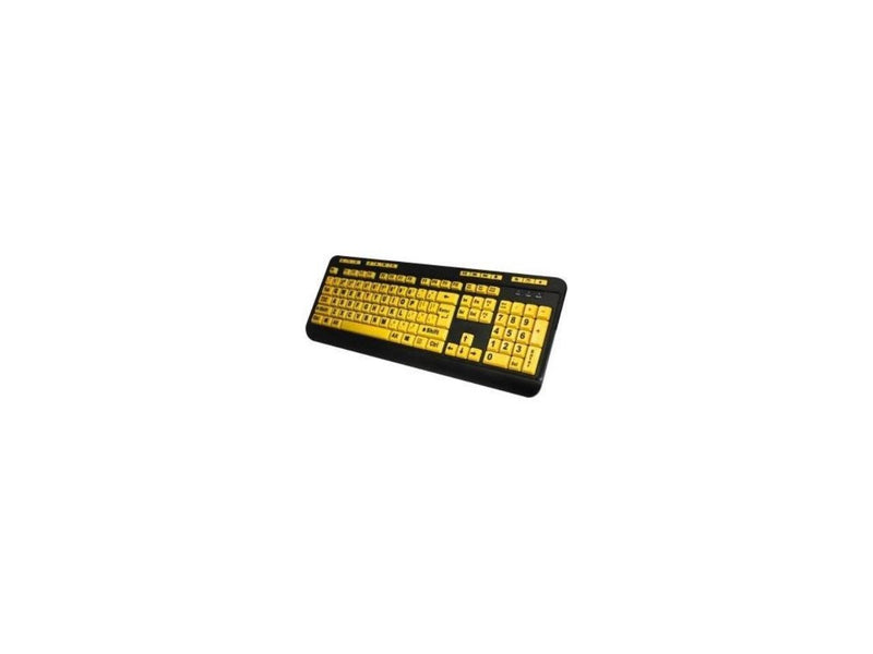 Adesso AKB-132UY EasyTouch 132 - Florescent Yellow Multimedia Desktop Keyboard