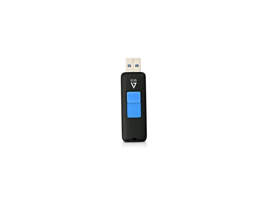 V7 MEMORY VF38GAR-3N 8GB FLASH DRIVE USB 3.0 BLACK