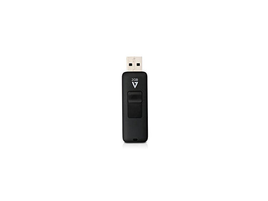 V7 MEMORY VF22GAR-3N 2GB FLASH DRIVE USB 2.0 BLACK