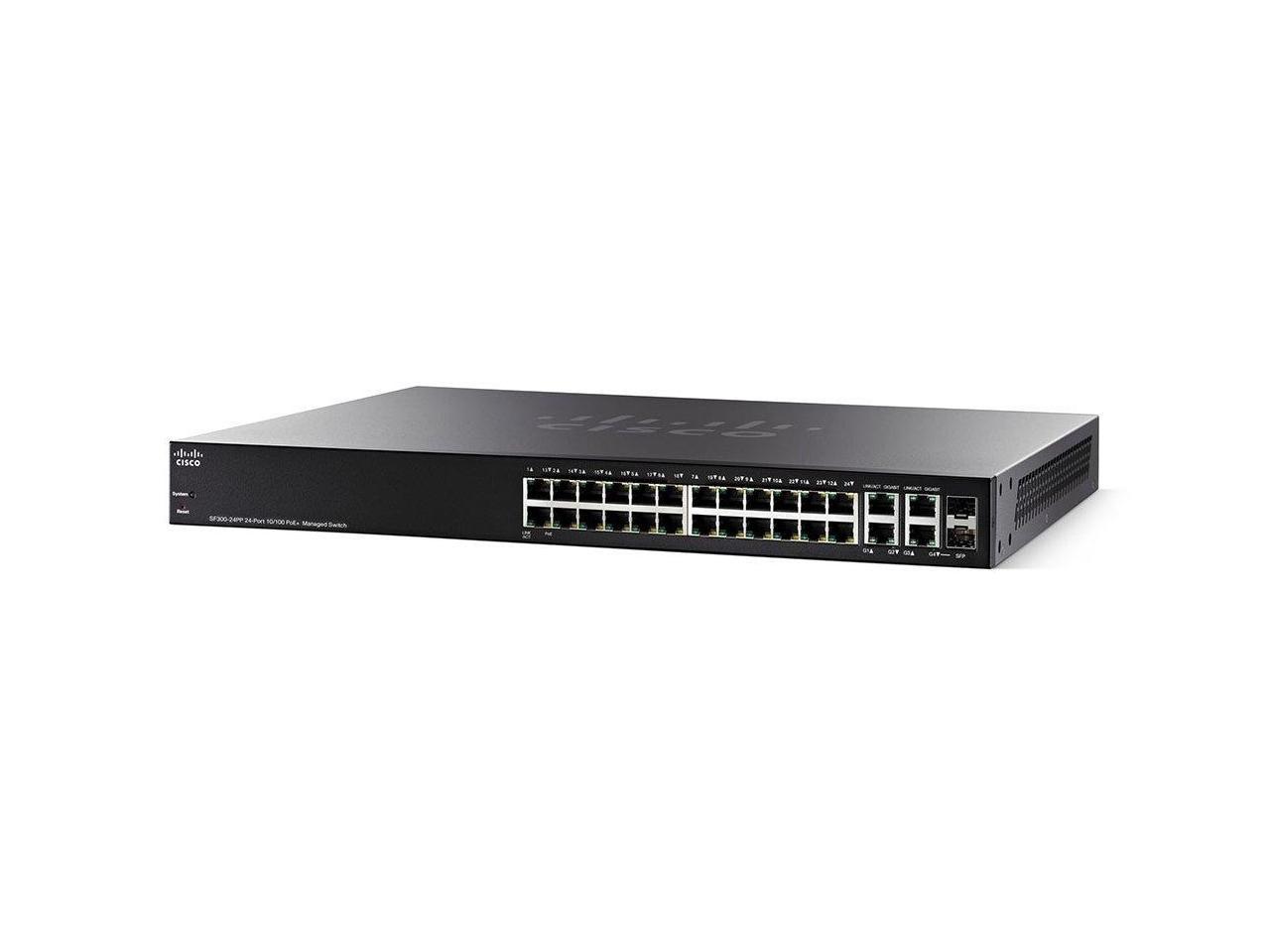 Cisco Sf350-24P 24-Port 10 100 Poe Managed Switch