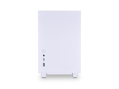 LIAN LI Q58 White Color SPCC / Aluminum / Tempered Glass Mini Tower Computer Case , PCI3.0 Riser Card Cable Included ---Q58W3