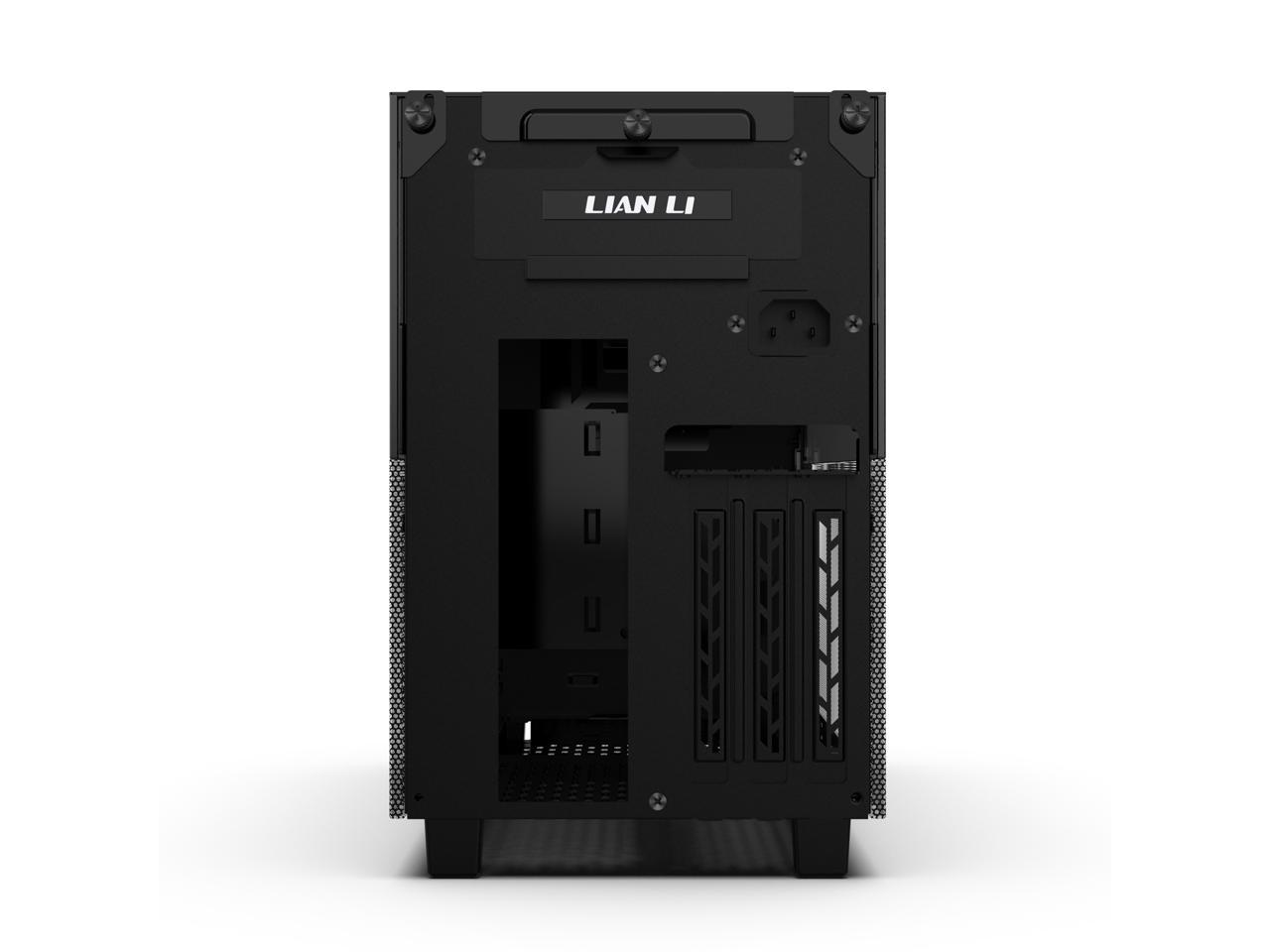LIAN LI Q58 Black Color SPCC / Aluminum / Tempered Glass Mini Tower Computer Case , PCI4.0 Riser Card Cable Included ---Q58X4