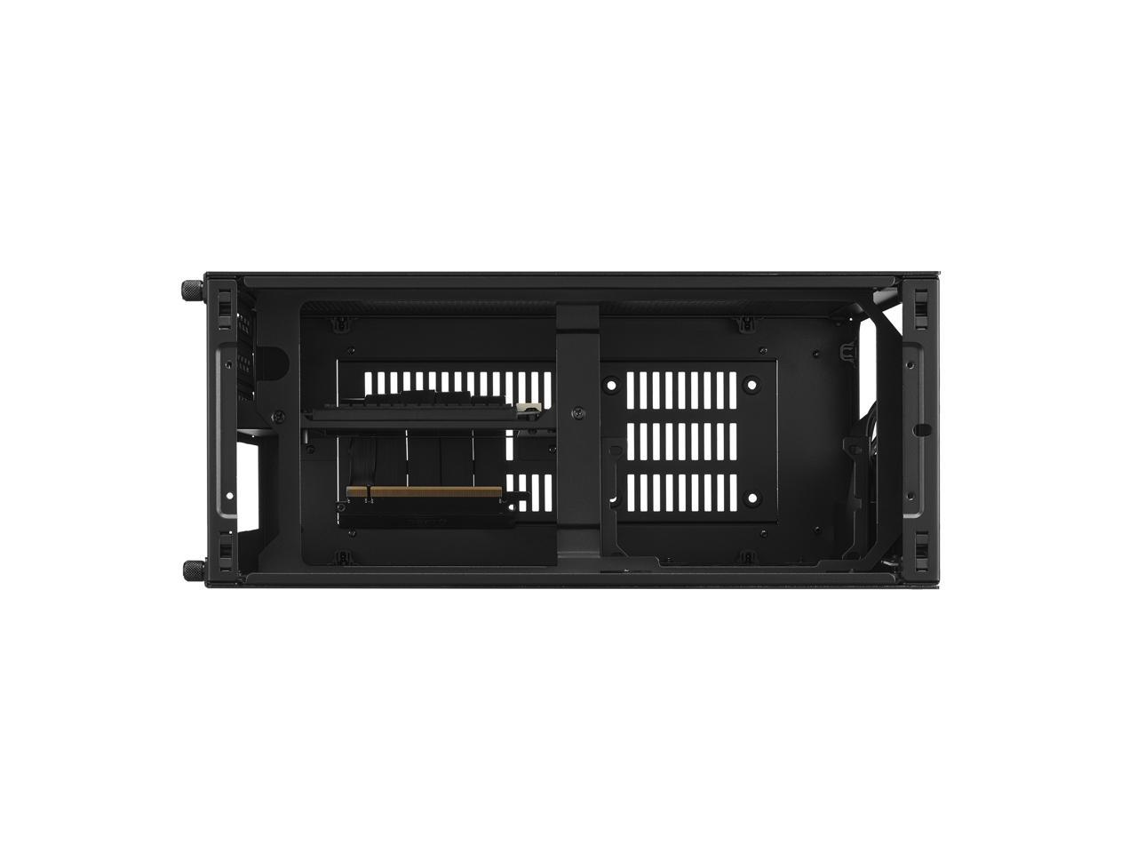 LIAN LI A4-H2O Black SPCC / Aluminum Mini-ITX Computer Case, PCI4.0 Riser Card Cable Included (A4-H2O X4)