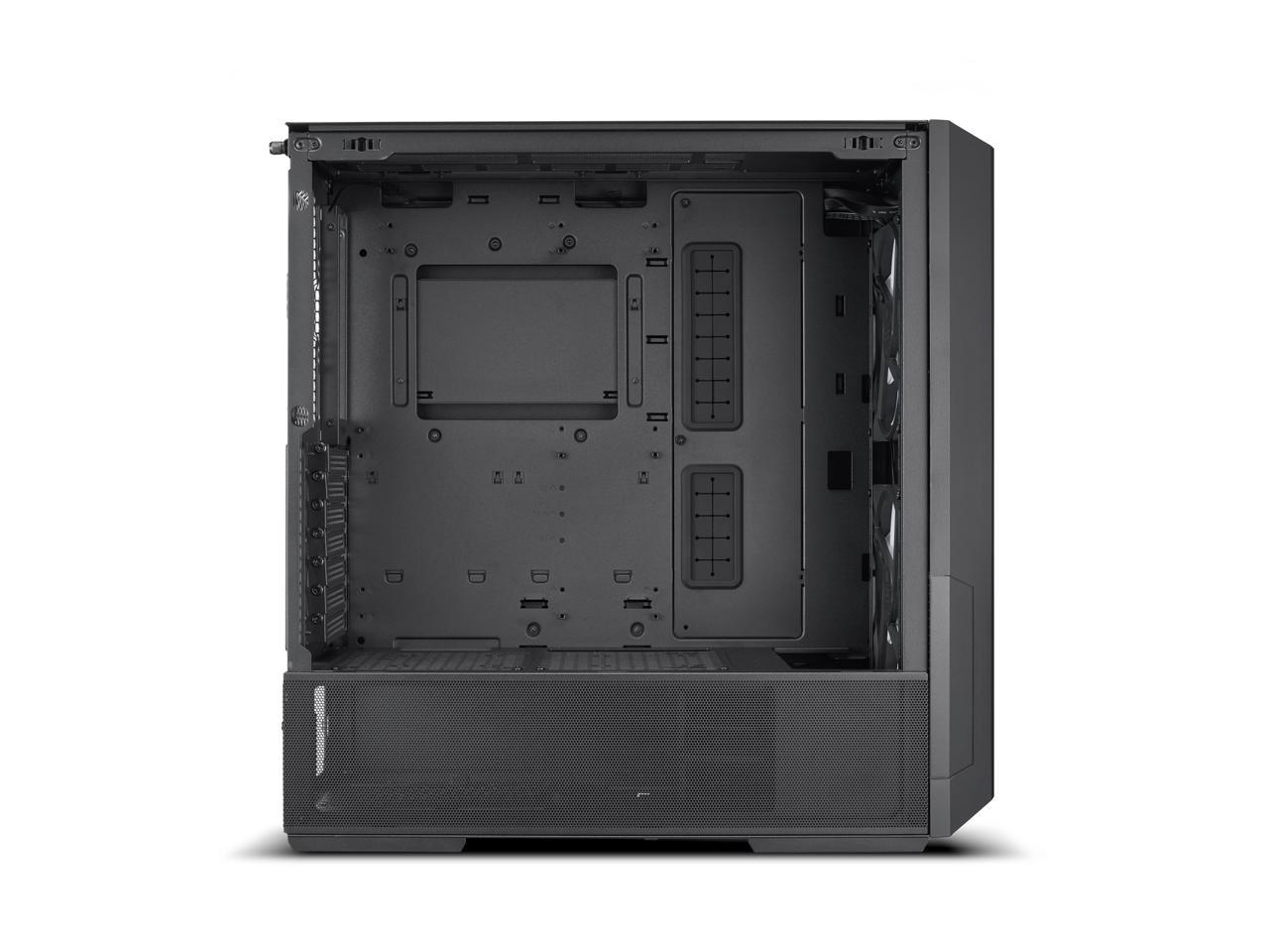 LIAN LI LANCOOL 216 X Black Steel / Tempered Glass ATX Mid Tower Computer Case ,2x 16 cm PWM Fans Included (Non RGB ) ----LANCOOL 216X
