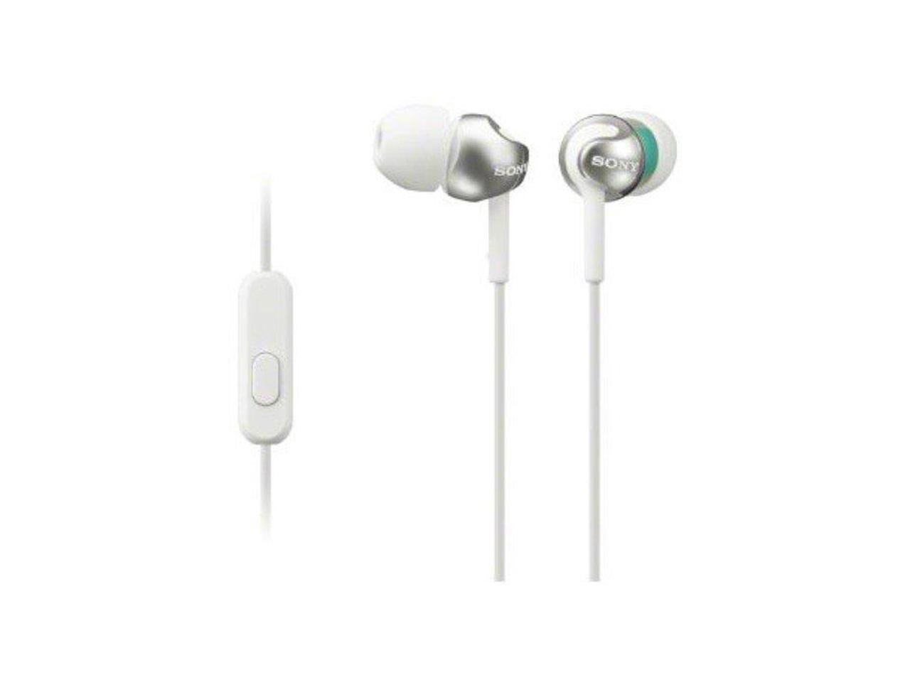 Sony Mdrex110ap/w Ex Monitor In-ear Headphones With Microphone (white)