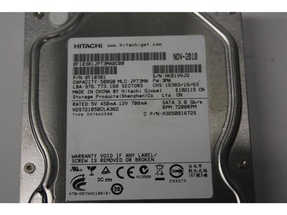 Hitachi Deskstar 7K1000.C Series HDS721050CLA362 500 GB Internal 3.5-inch Hard Drive - SATA/300