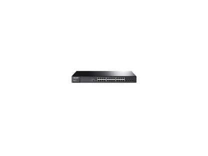 TP-Link 24 Port Gigabit Switch | L2 Managed w/Console Port | 4 SFP Slots | Lifetime Protection | Support L2/L3/L4 QoS, IGMP and Link Aggregation | IPv6 and Static Routing (T2600G-28TS)