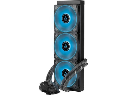 ARCTIC Liquid Freezer II 360 RGB - Multi-Compatible All-in-one CPU AIO Water Cooler with RGB, Compatible with Intel & AMD, efficient PWM-Controlled Pump, Fan Speed: 200-1800 RPM - Black (ACFRE00097A)