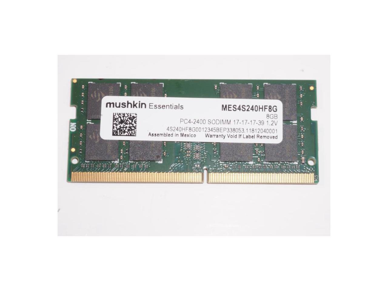 MES4S240HF8G Mushkin 8GB PC4-2400 SO-DIMM Memory