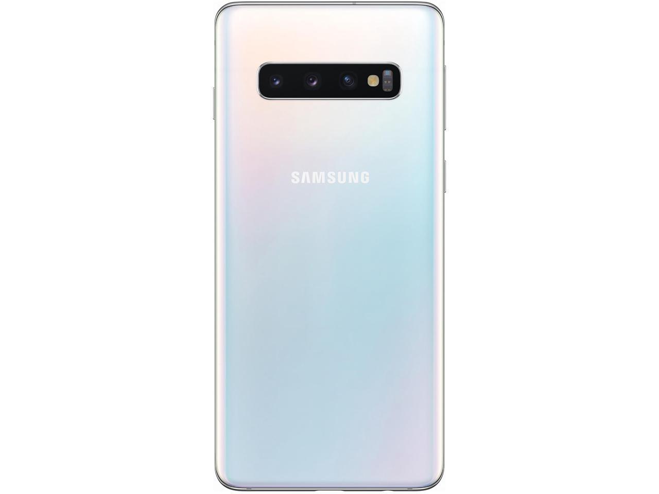 Samsung Galaxy S10 G973 128GB Unlocked GSM LTE Phone with Triple 12 MP + 12 MP + 16 MP Rear Camera - Prism White (International Version)