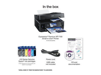 Epson XP-7100 Expression Premium Wireless Color Photo Printer Black