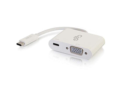 C2g Usb C To Vga Video Adapter W/ Power Delivery - Usb Type C To Vga White