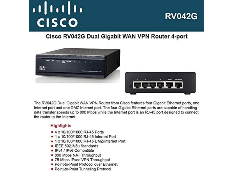 cisco rv042g cisco small business rv042g dual gigabit wan vpn router 4 port s cisco rv042g vpn load-balance router ?????? inter