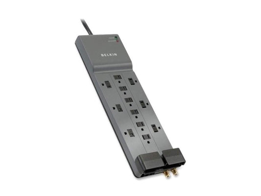 surge protector, 3940 joules, 12 outlets, 8', gray qty:3