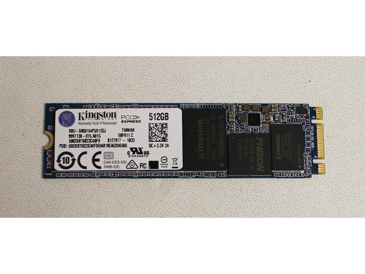 SNS8154P3/512GJ KINGSTON SSD 512GB DC+3.3V 3A SOLID STATE DRIVE