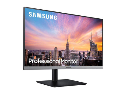 Samsung SR650 Series 24 inch IPS 1080p 75Hz Computer Monitor for Business with VGA, HDMI, DisplayPort, and USB Hub, 3-Year Warranty (S24R650FDN), Black