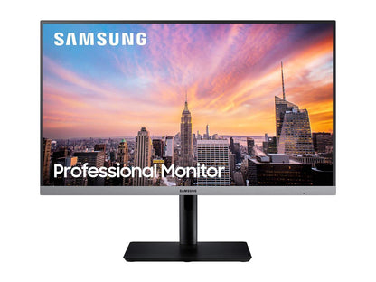 Samsung SR650 Series 24 inch IPS 1080p 75Hz Computer Monitor for Business with VGA, HDMI, DisplayPort, and USB Hub, 3-Year Warranty (S24R650FDN), Black