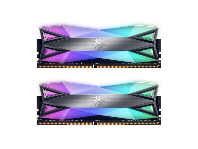 XPG SPECTRIX D60 RGB Desktop Memory: 32GB (2x16GB) DDR4 3200MHz CL16 GREY