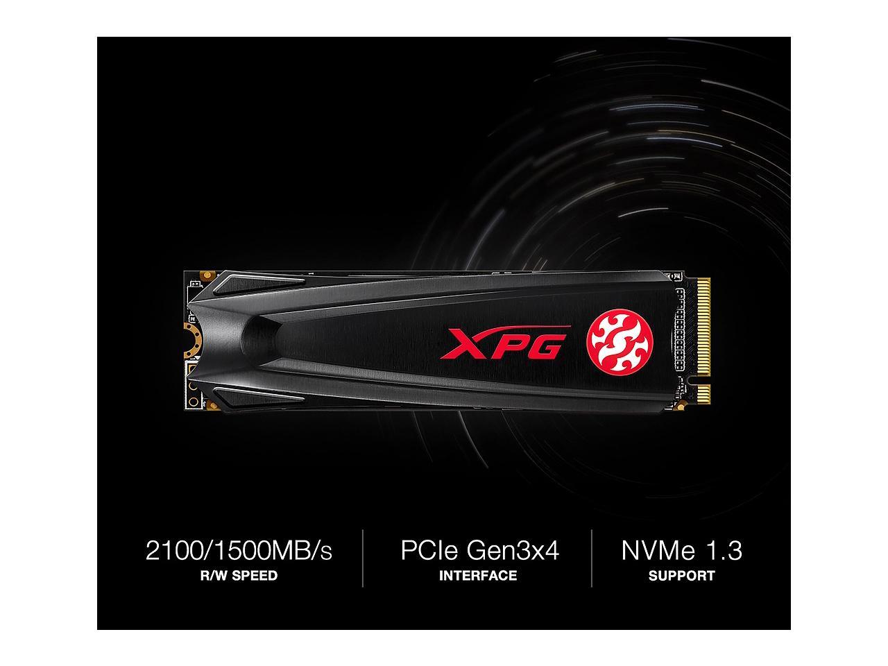 XPG GAMMIX Gaming SSD S5 Series: 1TB Internal PCIe Gen3x4 M.2 2280 (NVMe)