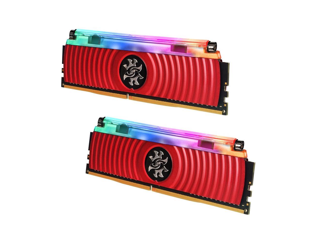 XPG SPECTRIX D80 RGB Desktop Memory: 16GB (2x8GB) DDR4 3200MHz CL16 Red