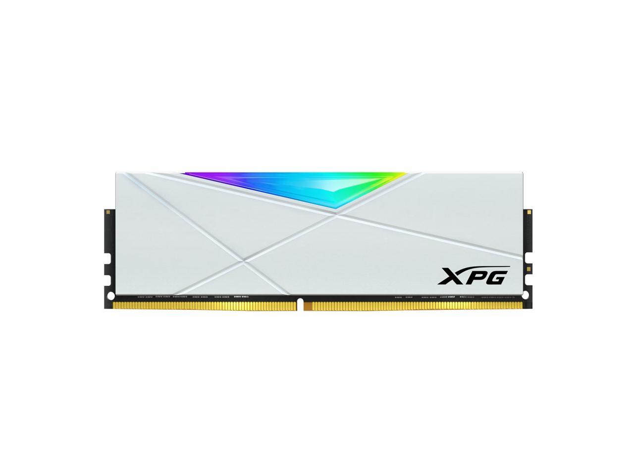 XPG SPECTRIX D50 RGB Desktop Memory: 32GB (2x16GB) DDR4 3600MHz CL18 White