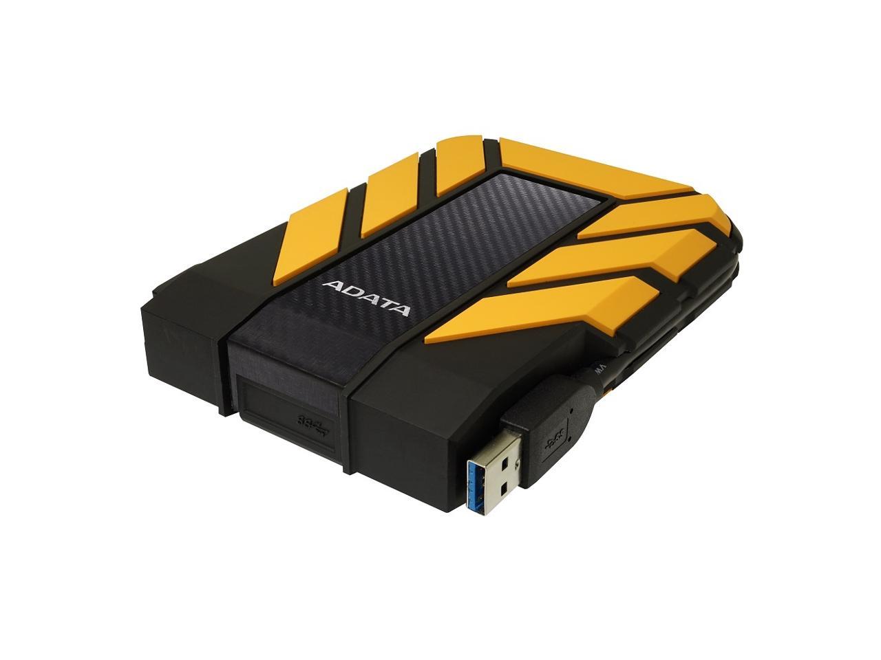 ADATA Durable Series HD710: 2TB Yellow External USB 3.1 Portable Hard Drive Gaming Console Compatible
