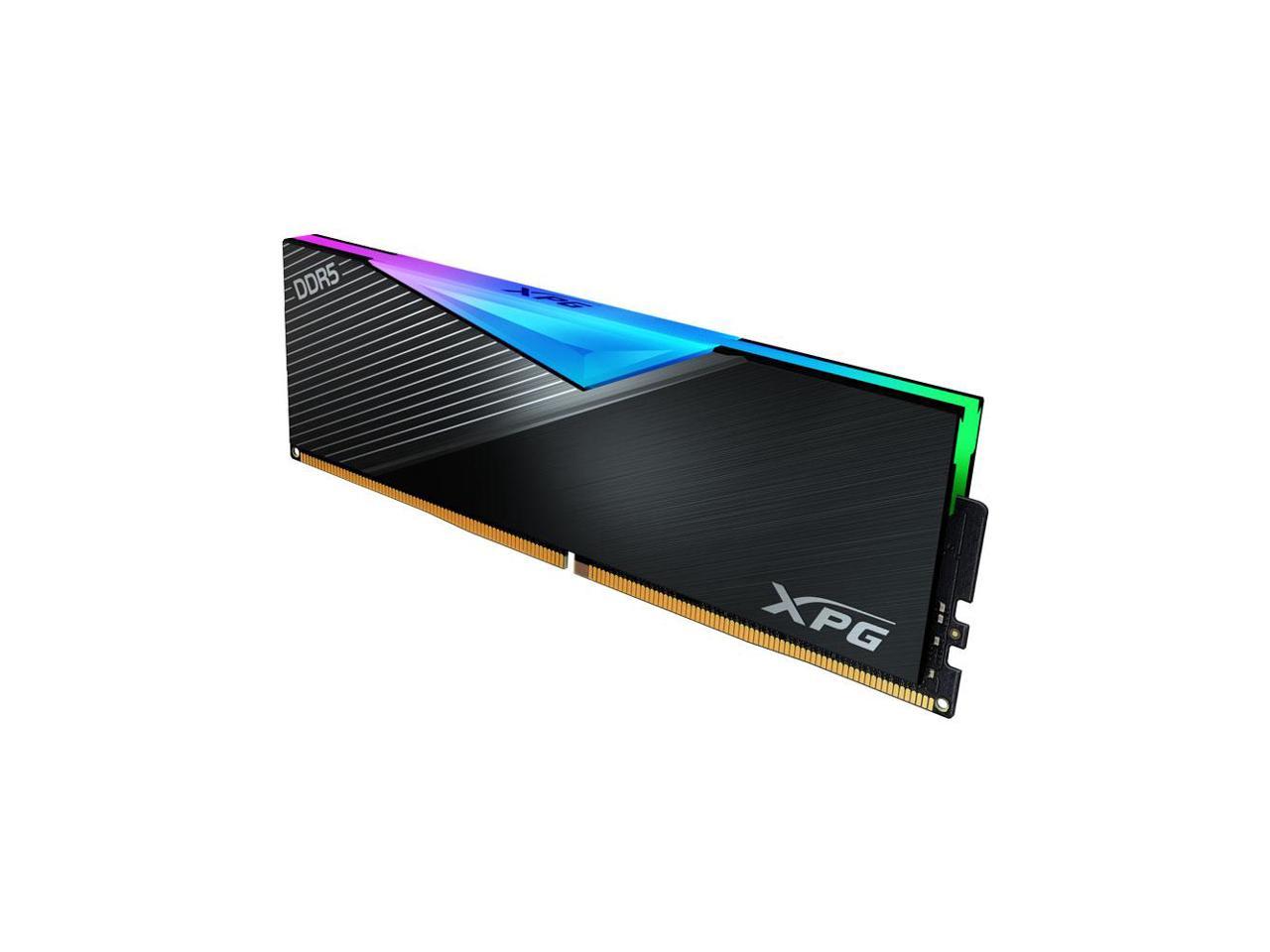 XPG LANCER RGB DDR5 Desktop Memory: 32GB (2x16GB) 6000 MHz CL40-40-40 | RGB w/ Black Heatsink Intel XMP 3.0 Compatible