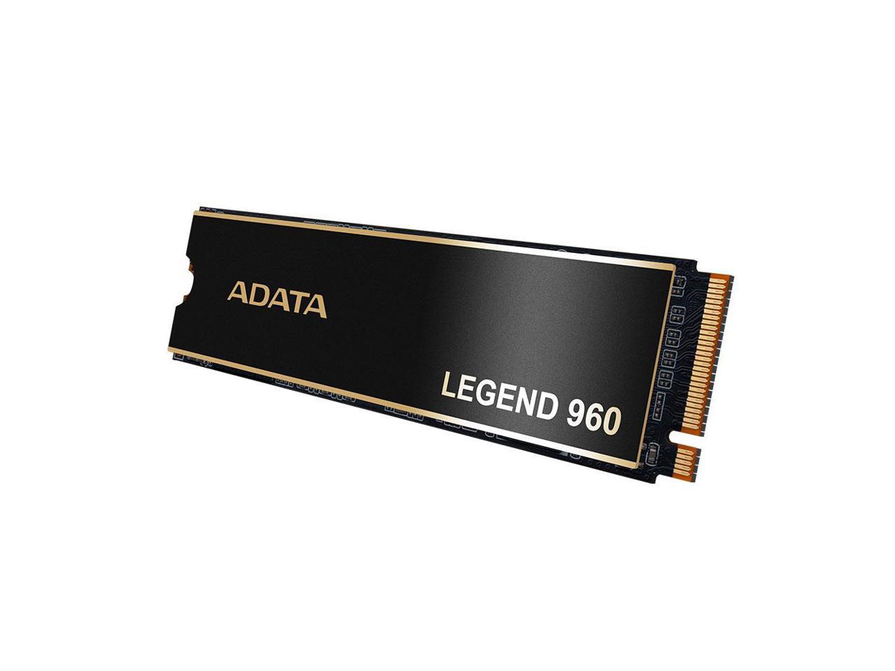 ADATA LEGEND 960 2TB SSD GEN4x4 M.2 2280 Internal Solid State Drive | PS5 Compatible - SMI SM2264 3D NAND | Up to 7400 MBps - Black/Gold 1PK | 1560 TBW