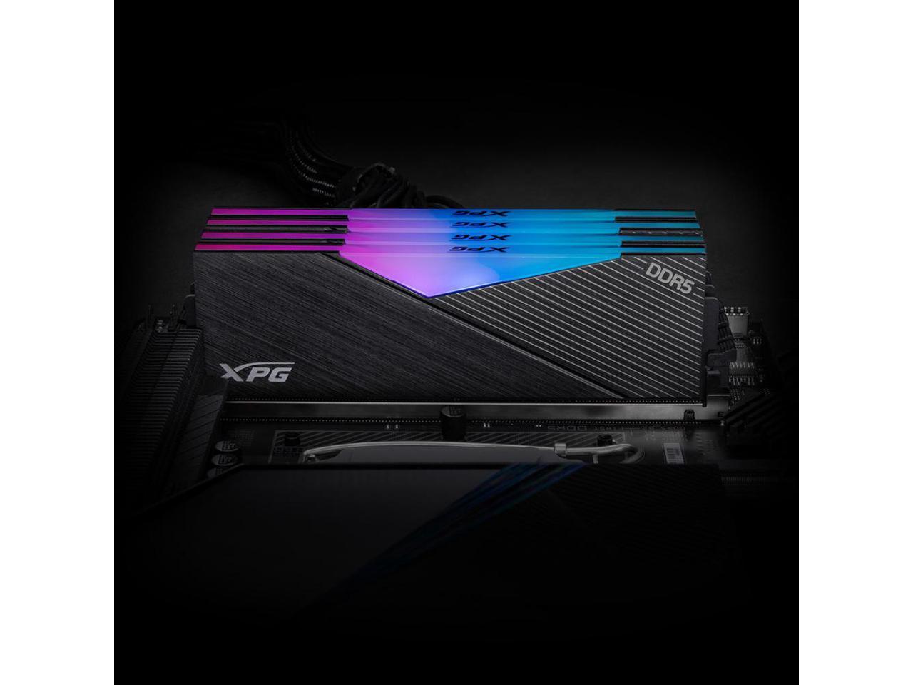 XPG LANCER RGB DDR5 Desktop Memory: 32GB (2x16GB) 6000 MHz CL40-40-40 | RGB w/ Black Heatsink Intel XMP 3.0 Compatible
