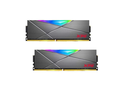 XPG SPECTRIX D50 RGB Desktop Memory: 16GB (2x8GB) DDR4 3200MHz CL16 GREY