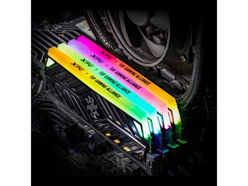 XPG SPECTRIX D41 TUF Gaming Limited Edition RGB 3200MHz 32GB (2x16GB) 288-Pin DDR4 PC4-25600 Desktop U-DIMM Memory Retail Kit Black AX4U3200716G16A-DB41