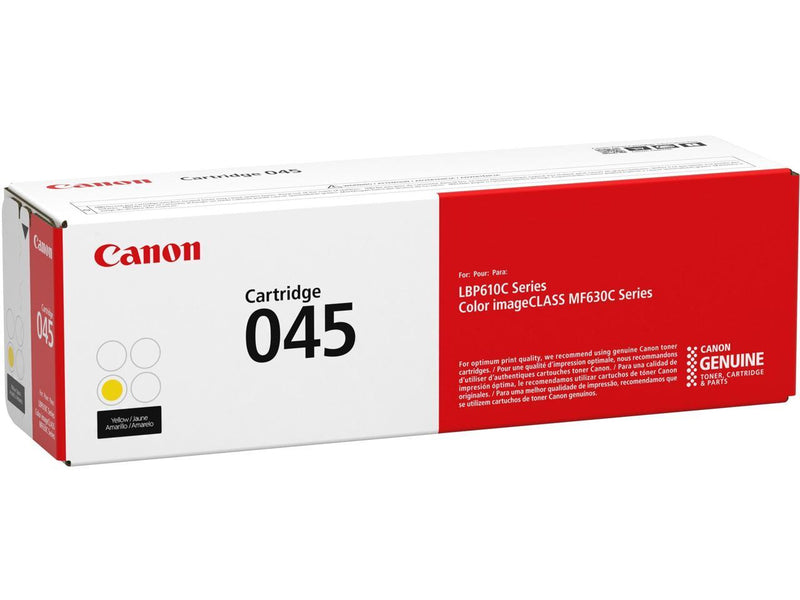 Canon 045 Toner Cartridge - Yellow - Laser - Standard Yield - 1300 Pages