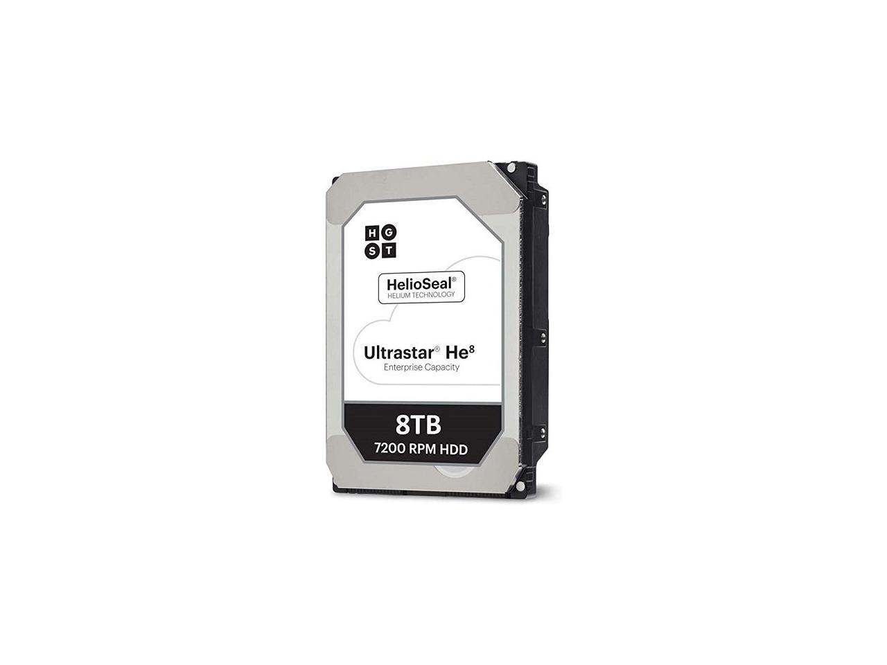 HGST Ultrastar He8 HUH728080ALE600 (0F25729) 8TB 7200 RPM SATA 6Gb/s 128MB Cache 3.5" Helium Platform Enterprise Hard Disk Drive