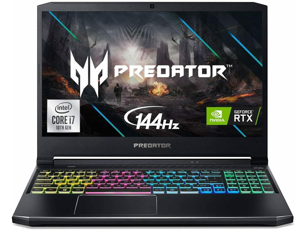 2020 Acer Predator Helios 300 15.6" 144Hz FHD Premium Gaming Laptop PC, 10th Gen Intel Core i7-10750H, 16GB RAM, 256GB PCIe SSD Boot + 1TB HDD, NVIDIA GeForce RTX 2060, RGB Keyboard, Windows 10 Home
