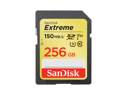 SanDisk 256GB Extreme SDXC V30 UHS-I U3 Memory Card