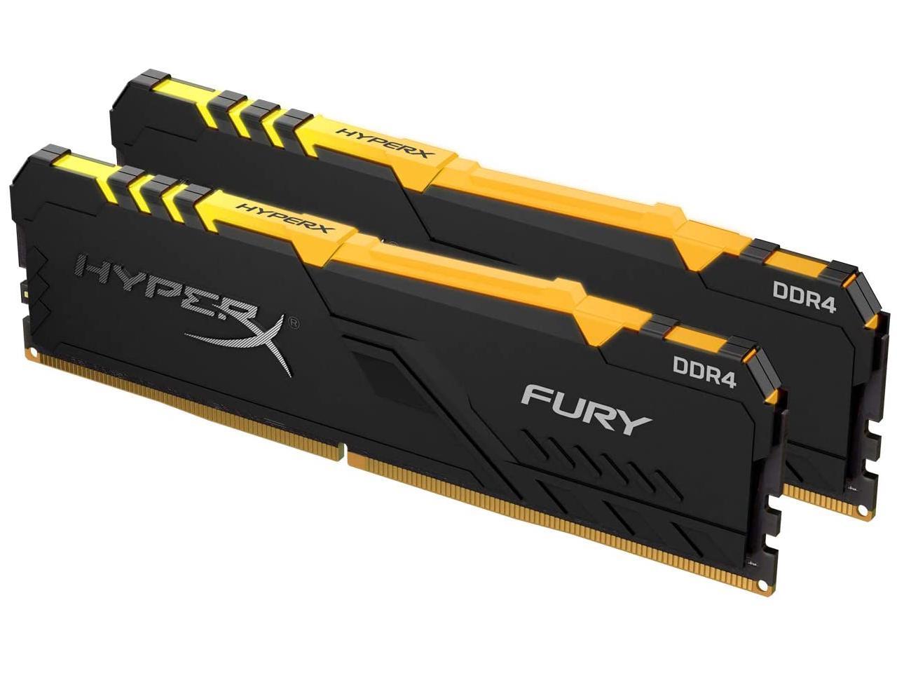 HyperX Fury RGB HX436C17FB3AK2/16 16GB (2 x 8GB) DDR4 3600Mhz Non ECC Memory RAM DIMM