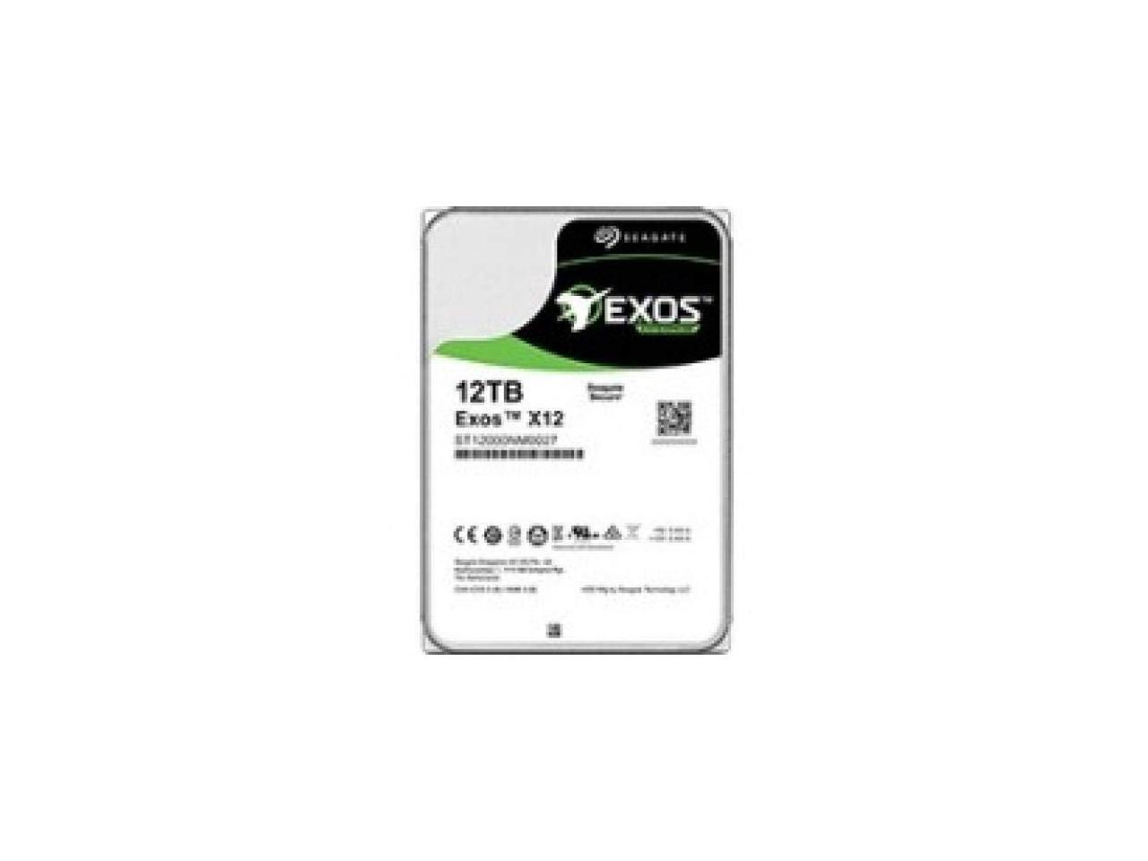 Seagate Exos X14 ST12000NM0278 12 TB Hard Drive - 512e/4Kn Format - SAS (12Gb/s SAS) - 3.5" Drive - Internal - 7200rpm - 256 MB Buffer