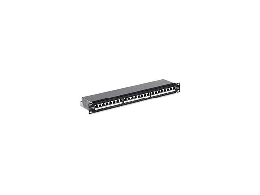 TRENDnet TC-P24C6AS 24-port Cat6A Shielded 1U Patch Panel, 1000BASE-T / 10GBASE-T Support, compatible with cat5e, cat6, cat6a, 110 or Krone type