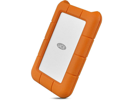 LaCie Rugged USB-C 5TB External Hard Drive Portable HDD – USB 3.0, Drop Shock Dust Rain Resistant Shuttle Drive, for Mac and PC Computer Desktop Workstation Laptop, 1 Month Adobe CC (STFR5000800)