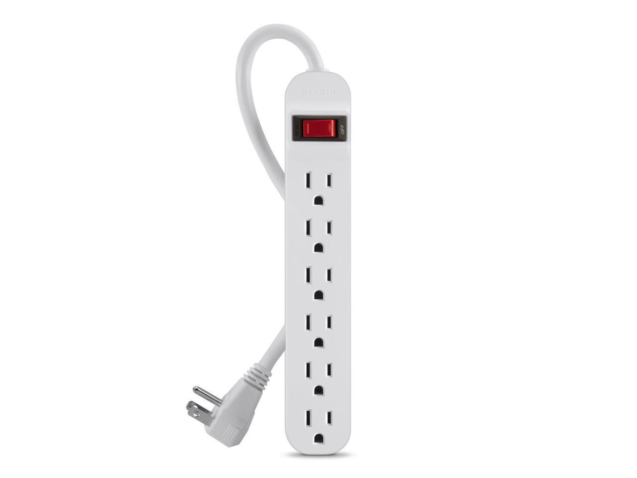 belkin 6outlet power strip with 5foot rightangled power plug f9p60905rdp